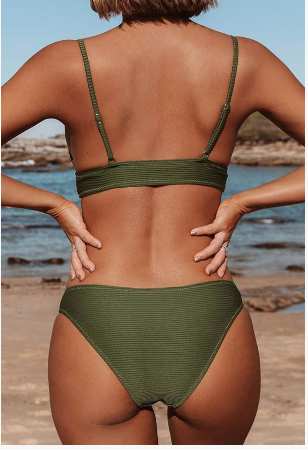 Women's Bikini Set Sexy Lace Up Triangle Bikini Two Piece Swimwear Bathing Suits