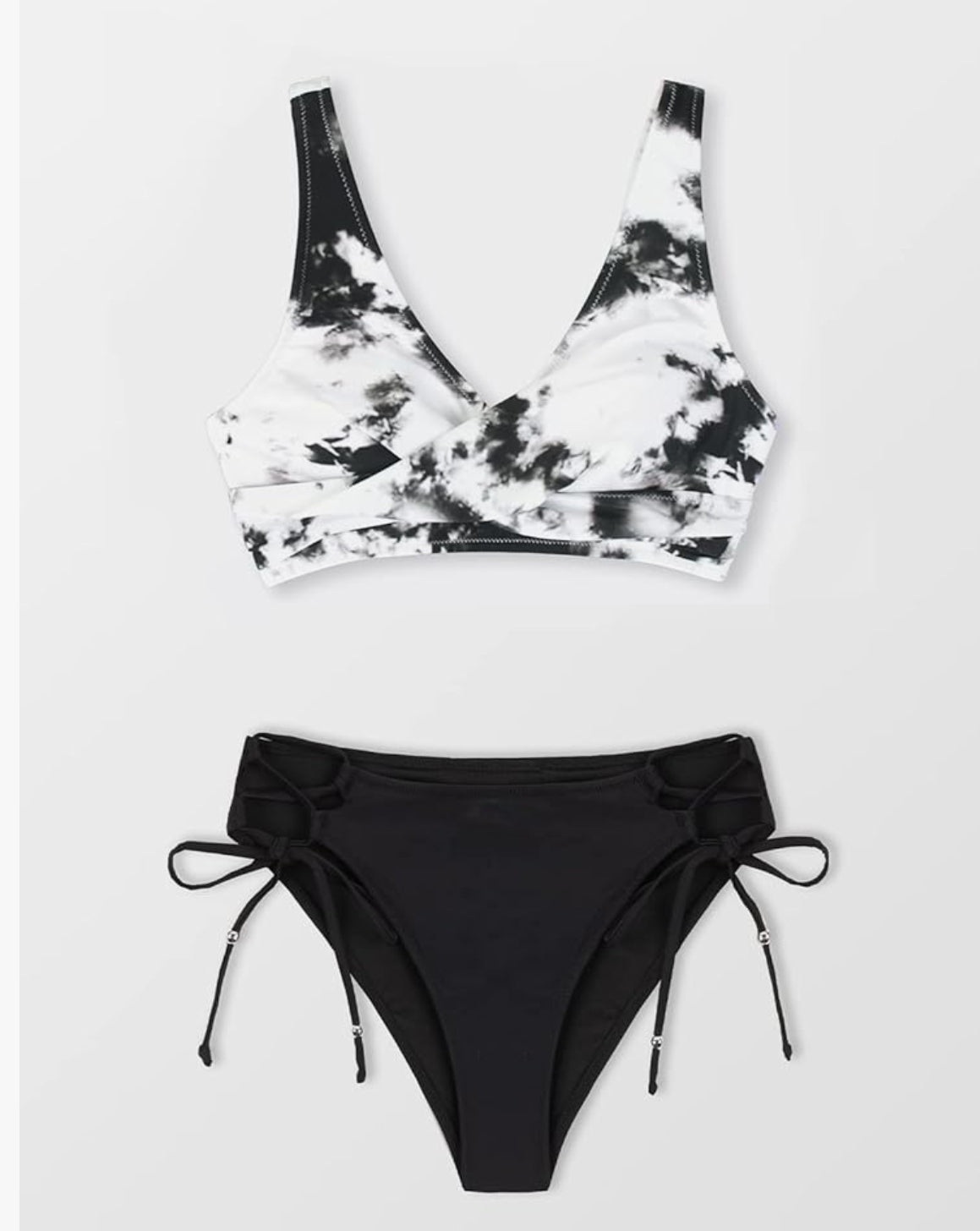 Women's Bikini Set Twist Front Tie Side Bikini Swimsuit Two Piece Swimwear Bathing Suits
