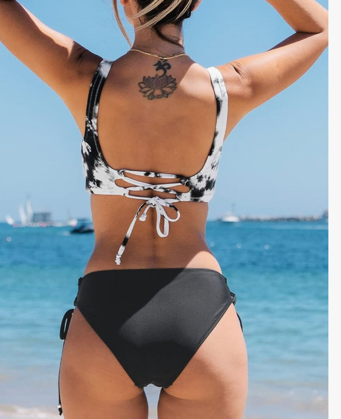 Women's Bikini Set Twist Front Tie Side Bikini Swimsuit Two Piece Swimwear Bathing Suits